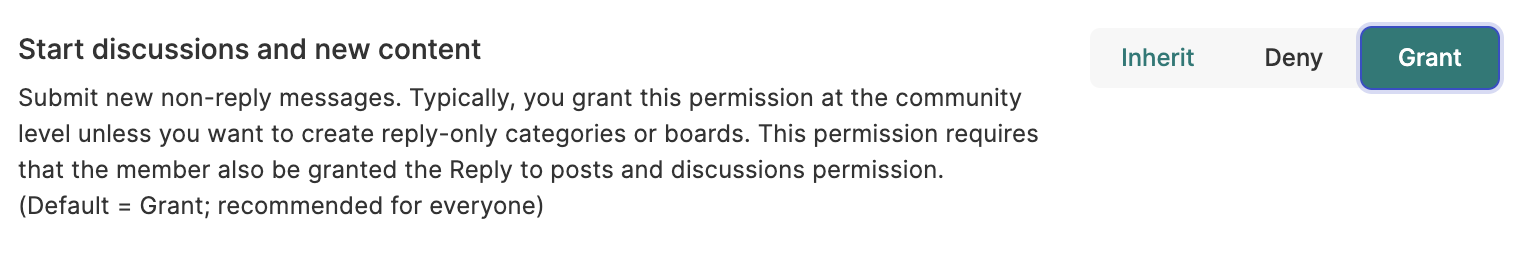 Create a Forum permission