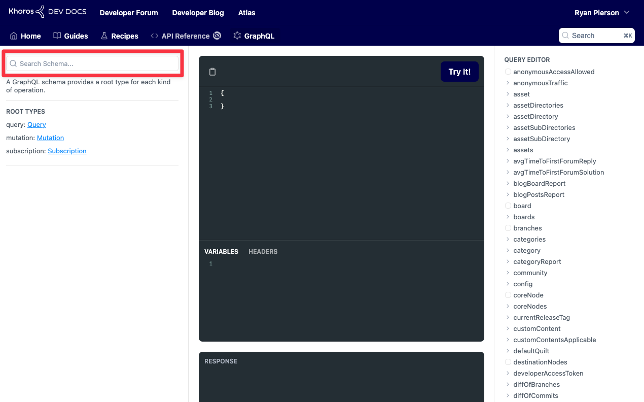 GraphQL search bar