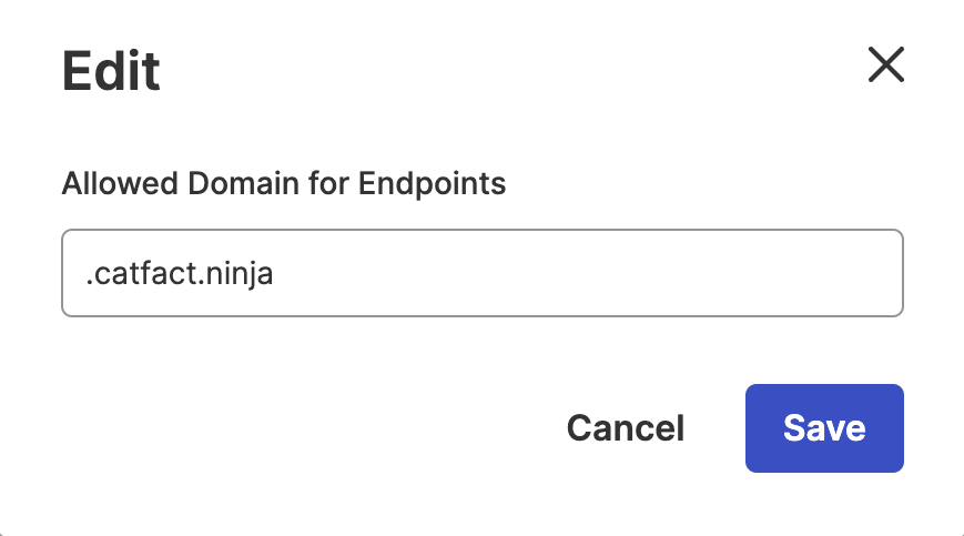 Allowed Domains for Endpoints