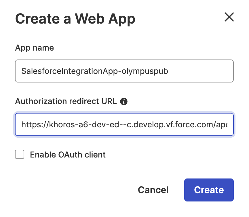 Create App Screenshot